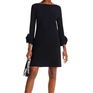 New Chiara Boni La Petite Robe Sekil Rosette Boat Neck Shift Dress Size 2